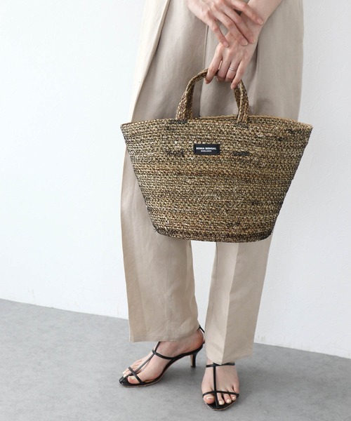 Jines（ジネス）の「ミックスバスケットトートBAG【SONIA BENGAL/ソニアベンガル】（かごバッグ・レディース・ブラック/オレンジ・フリー）」の6枚目の写真