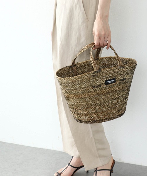 Jines（ジネス）の「ミックスバスケットトートBAG【SONIA BENGAL/ソニアベンガル】（かごバッグ・レディース・ブラック/オレンジ・フリー）」の5枚目の写真