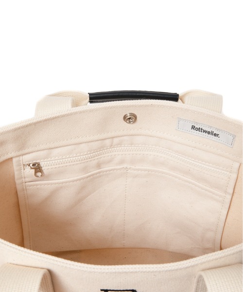 ROTTWEILER（ロットワイラー）の「CANVAS TOTE BAG SMALL（トートバッグ・メンズ・ブラック/ネイビー/ホワイト・ONESIZE）」の10枚目の写真