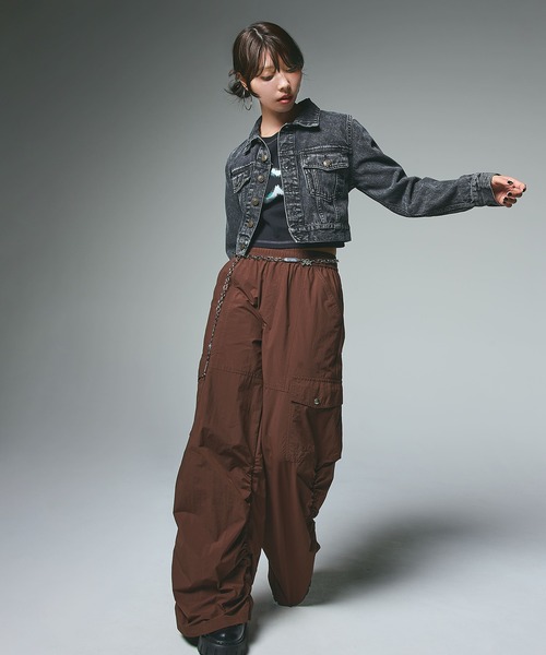 X-girl（エックスガール）の「STAR FLUTTER BUTTERFLY L/S BABY TEE（Tシャツ/カットソー・レディース・ブラック/オリーブ/ホワイト・S/M）」の10枚目の写真