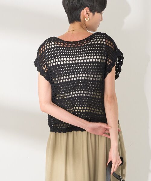 AMERICAN HOLIC（アメリカンホリック）の「レーシーニットベスト（ベスト・レディース・ブラック/ベージュ/アイボリー・FREE）」の14枚目の写真