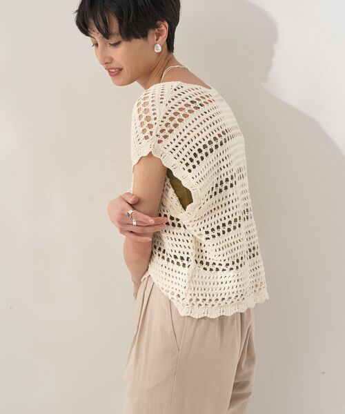 AMERICAN HOLIC（アメリカンホリック）の「レーシーニットベスト（ベスト・レディース・ブラック/ベージュ/アイボリー・FREE）」の20枚目の写真