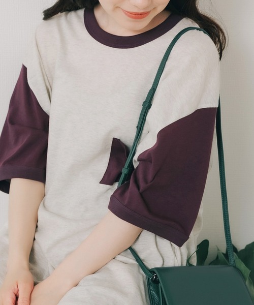 mocT（モクティー）の「mocT/モクティ SOFT HEATHER CREW NECK POCKET S/S TEE Ｔシャツ オーバーサイズ ポケットＴシャツ（Tシャツ/カットソー・メンズ・アイボリー/ベージュ・L/XL）」の3枚目の写真