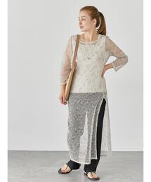 Lugnoncure（ルノンキュール）の「メッシュニットワンピース《2025summer catalog item》（ワンピース）」