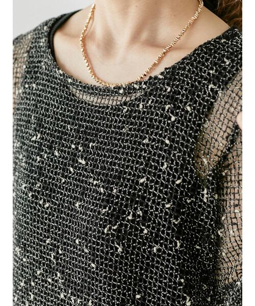 Lugnoncure(ルノンキュール)の「メッシュニットワンピース《2025summer catalog item》(ワンピース・レディース・オフホワイト/ベージュ/ブラック・F)」の13枚目の写真