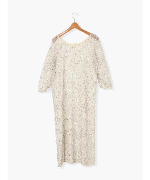 Lugnoncure(ルノンキュール)の「メッシュニットワンピース《2025summer catalog item》(ワンピース・レディース・オフホワイト/ベージュ/ブラック・F)」の17枚目の写真