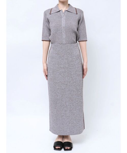 LAGUNAMOON（ラグナムーン）の「ポロニットプル×スカートセットアップ（ワンピース・レディース・ブラック/ブラウン/ボルドー・SMALL/MEDIUM）」の11枚目の写真