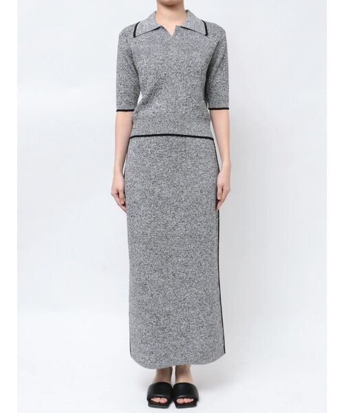 LAGUNAMOON（ラグナムーン）の「ポロニットプル×スカートセットアップ（ワンピース・レディース・ブラック/ブラウン/ボルドー・SMALL/MEDIUM）」の4枚目の写真