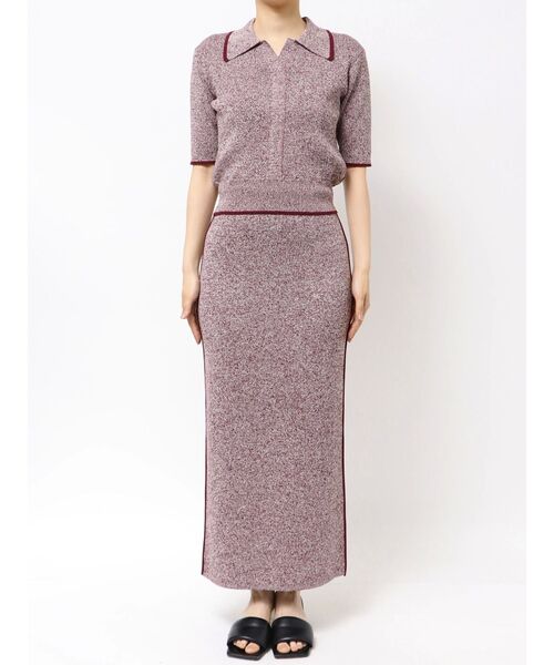 LAGUNAMOON（ラグナムーン）の「ポロニットプル×スカートセットアップ（ワンピース・レディース・ブラック/ブラウン/ボルドー・SMALL/MEDIUM）」の14枚目の写真