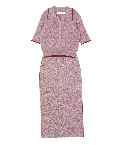 LAGUNAMOON（ラグナムーン）の「ポロニットプル×スカートセットアップ（ワンピース・レディース・ブラック/ブラウン/ボルドー・SMALL/MEDIUM）」の9枚目の写真