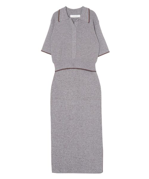 LAGUNAMOON（ラグナムーン）の「ポロニットプル×スカートセットアップ（ワンピース・レディース・ブラック/ブラウン/ボルドー・SMALL/MEDIUM）」の10枚目の写真