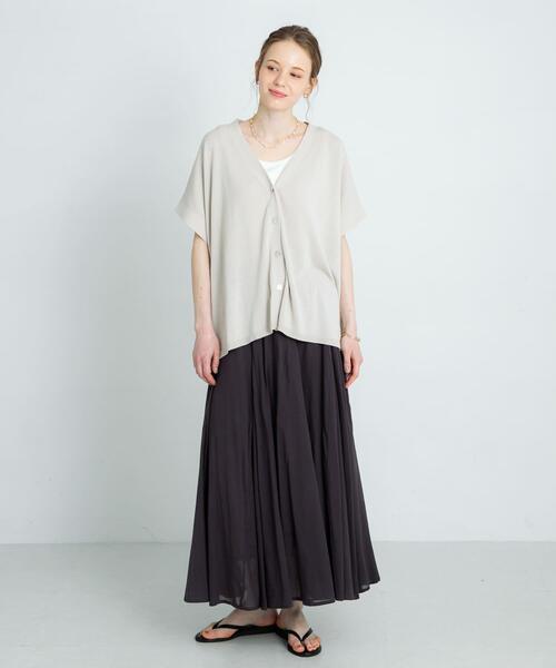 URBAN RESEARCH Sonny Label（アーバンリサーチサニーレーベル）の「『接触冷感』クールミストフレンチニットカーディガン（カーディガン/ボレロ・レディース・ブラック/グレー系その他/ライトカーキ・FREE）」の17枚目の写真