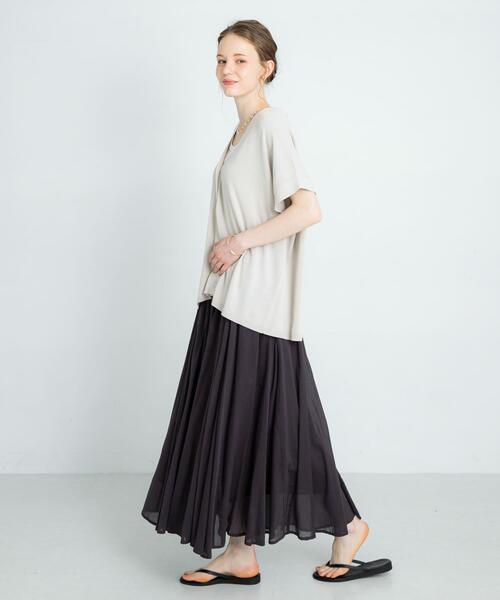 URBAN RESEARCH Sonny Label（アーバンリサーチサニーレーベル）の「『接触冷感』クールミストフレンチニットカーディガン（カーディガン/ボレロ・レディース・ブラック/グレー系その他/ライトカーキ・FREE）」の16枚目の写真