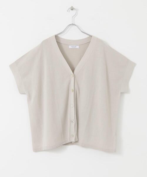 URBAN RESEARCH Sonny Label（アーバンリサーチサニーレーベル）の「『接触冷感』クールミストフレンチニットカーディガン（カーディガン/ボレロ・レディース・ブラック/グレー系その他/ライトカーキ・FREE）」の7枚目の写真