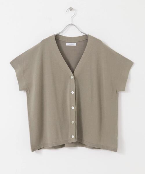 URBAN RESEARCH Sonny Label（アーバンリサーチサニーレーベル）の「『接触冷感』クールミストフレンチニットカーディガン（カーディガン/ボレロ・レディース・ブラック/グレー系その他/ライトカーキ・FREE）」の15枚目の写真