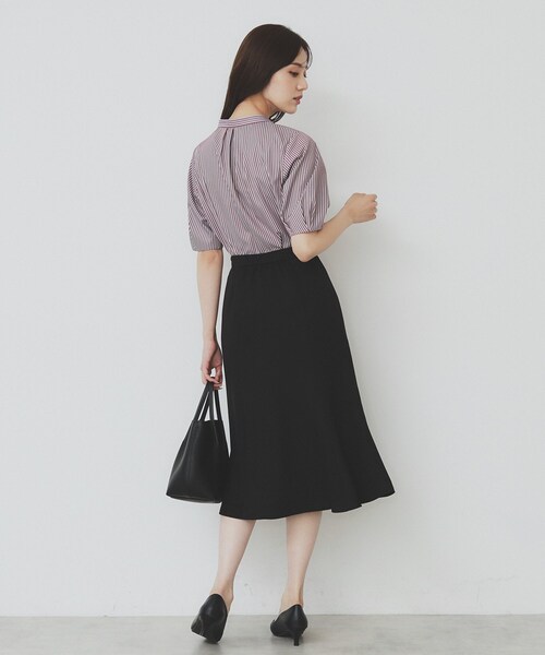 index（インデックス）の「バンドカラータックブラウス【洗濯機洗い可/イージーアイロン/防シワ】（シャツ/ブラウス・レディース・アイボリー系2/ブルー系7/ワイン系1/ホワイト系9・42/38/40/36）」の21枚目の写真