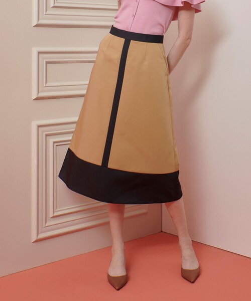 セール】【LOULOU WILLOUGHBY】バイカラーフレアスカート（スカート