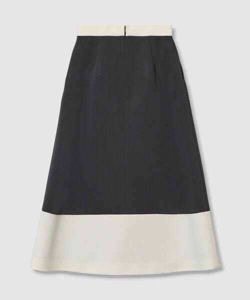 極美品エポカスカート☆オブリ☆トゥモローランド☆ルルウィルビー☆ルフィル☆ルネ セール】【LOULOU WILLOUGHBY】バイカラーフレアスカート（スカート