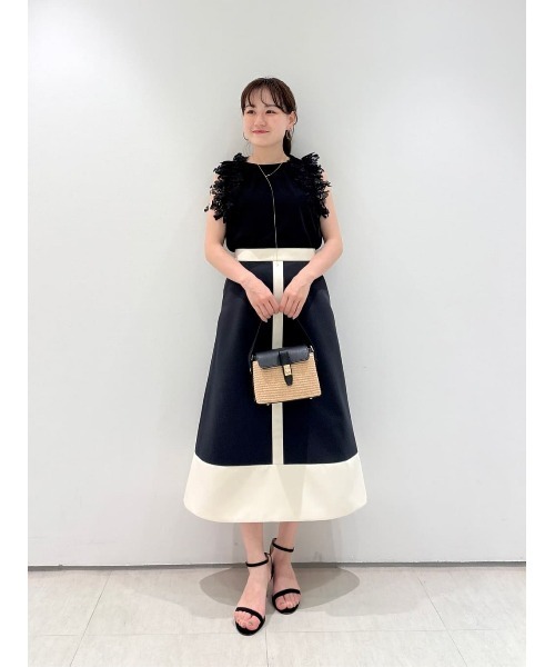 セール】【LOULOU WILLOUGHBY】バイカラーフレアスカート（スカート
