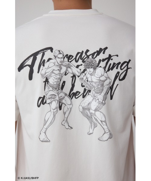 AZUL by moussy（アズールバイマウジー）の「【BREAKINGDOWN×範馬刃牙×AZUL】コラボV/NTシャツ（Tシャツ/カットソー・メンズ・ホワイト/ブラック・MEDIUM/LARGE）」の9枚目の写真