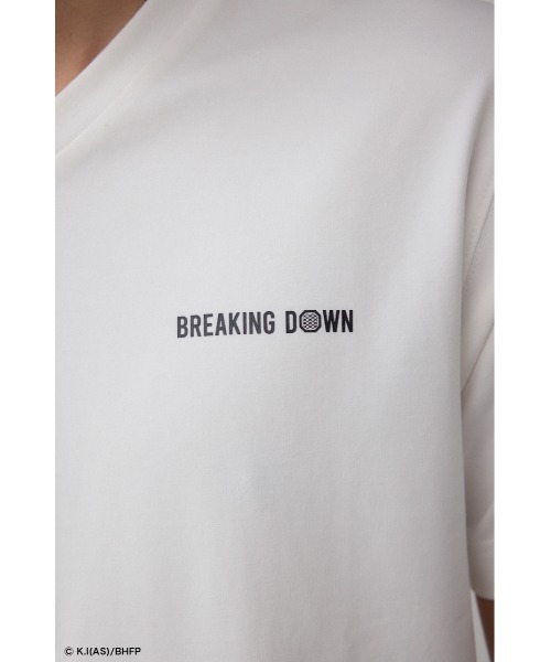 AZUL by moussy（アズールバイマウジー）の「【BREAKINGDOWN×範馬刃牙×AZUL】コラボV/NTシャツ（Tシャツ/カットソー・メンズ・ホワイト/ブラック・MEDIUM/LARGE）」の11枚目の写真