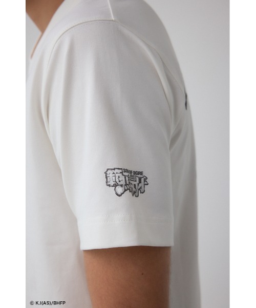 AZUL by moussy（アズールバイマウジー）の「【BREAKINGDOWN×範馬刃牙×AZUL】コラボV/NTシャツ（Tシャツ/カットソー・メンズ・ホワイト/ブラック・MEDIUM/LARGE）」の12枚目の写真