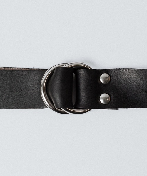 GUIDI　レザー ベルト VEIN 】GUIDI LEATHER DOUBLE RING BELT - BLACK | 公式通販