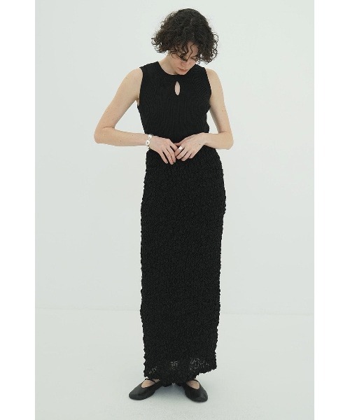 CLANE SHIRRING STRAIGHT SKIRT 18109-6092（スカート）｜CLANE