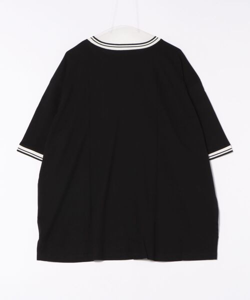 RCD(アールシーディー)の「配色袖リブライン入りTシャツ(Tシャツ/カットソー・レディース・ブラック/ホワイト・M-L/LL~3L/4L~5L)」の15枚目の写真
