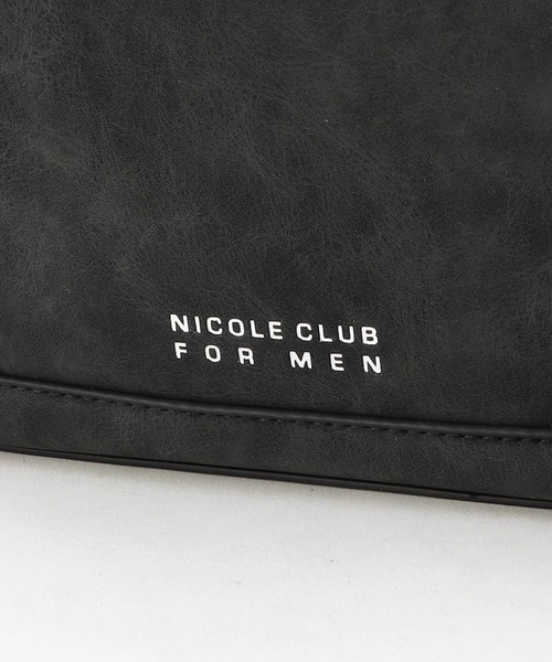 NICOLE CLUB FOR MEN(ニコルクラブフォーメン)の「スクエアショルダーミニバッグ(ショルダーバッグ・メンズ・ネイビー/ブラック/ブラック×グレー/グレー系・FREE)」の7枚目の写真