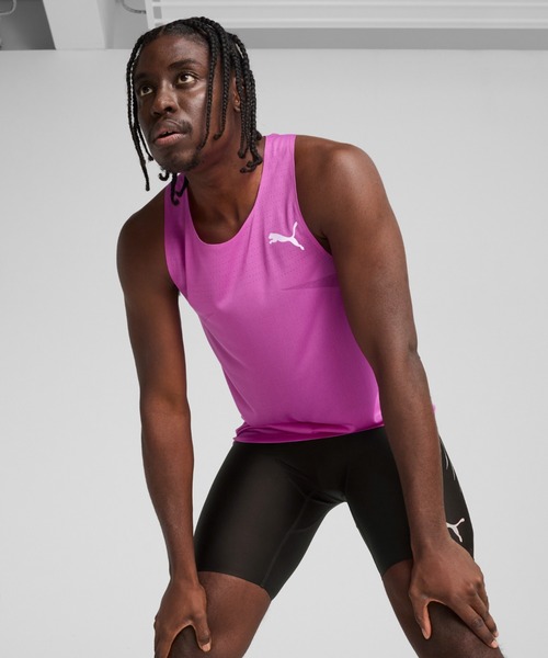 美品【PUMA プーマ】総柄 パンツ/スポーツランニング ヨガ〈L〉ウエストゴム セールPUMA プーマ メンズ ランニング レースデイ ウルトラスパン