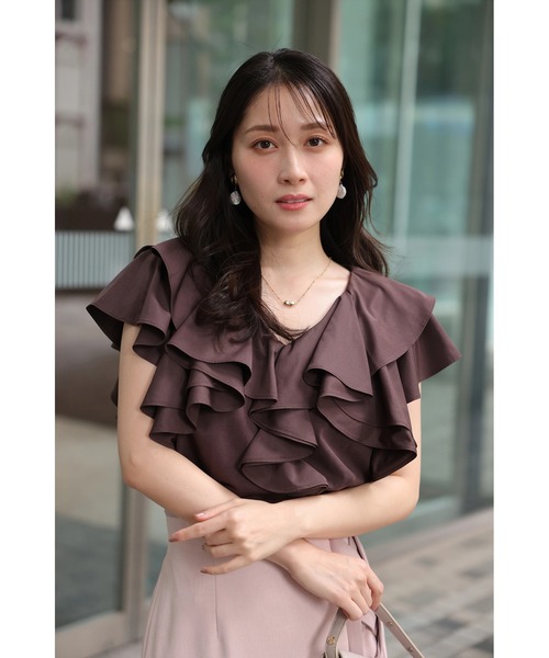 新品タグ付き　Apuweiser-riche ベアフリルドッキングカットソー ベアフリルドッキングカットソー | Tシャツ・カットソー