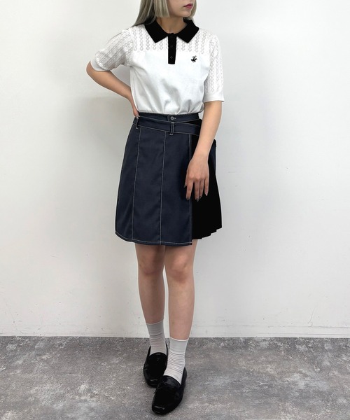 NICOLE CLUB(ニコル クラブ)の「ラッププリーツスカート(スカート・レディース・グレー/ベージュ/ネイビー・MEDIUM)」の10枚目の写真