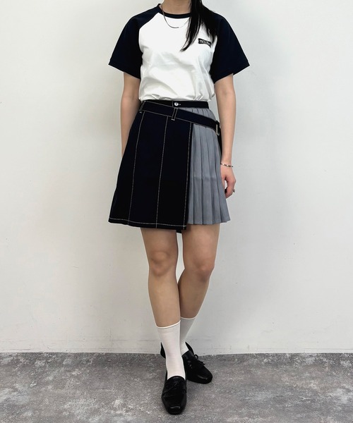 NICOLE CLUB(ニコル クラブ)の「ラッププリーツスカート(スカート・レディース・グレー/ベージュ/ネイビー・MEDIUM)」の13枚目の写真