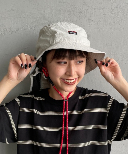 24ss NANGA ナンガ ナイロンタッサー サンシェードハット アイボリー NANGA × FREAK'S STORE/ナンガ × フリークスストア 別注 NYLON