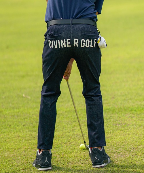 DIVINER GOLF】カットデニムバックロゴパンツ ゴルフ メンズ