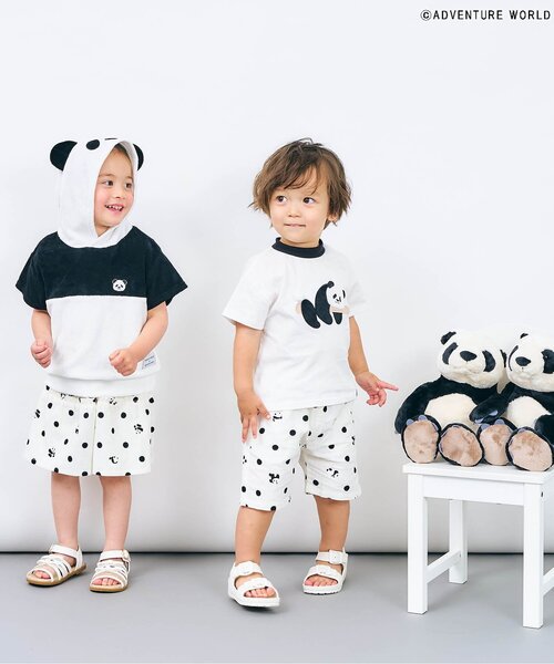 apres les cours（アプレレクール）の「【リンク】アドベンチャーワールドひんやりパンダパーカー（パーカー・キッズ・オフホワイト・80/90/100/110/120/130）」の5枚目の写真