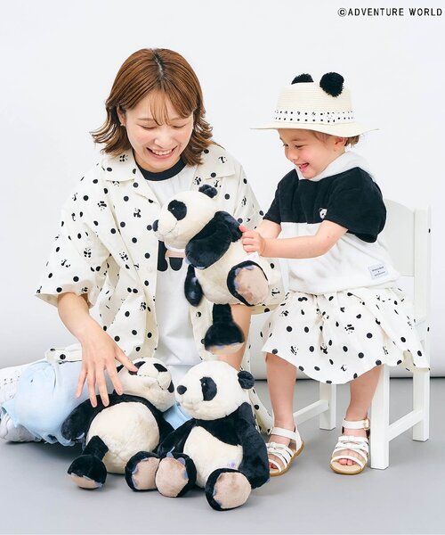 apres les cours（アプレレクール）の「【リンク】アドベンチャーワールドひんやりパンダパーカー（パーカー・キッズ・オフホワイト・80/90/100/110/120/130）」の6枚目の写真