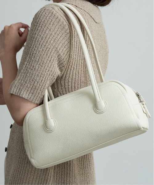 lawgy(ラウジー)の「thin boston bag / スィンボストンバッグ(ショルダーバッグ・レディース・アイボリー/ブラック/キャメル・FREE)」の13枚目の写真