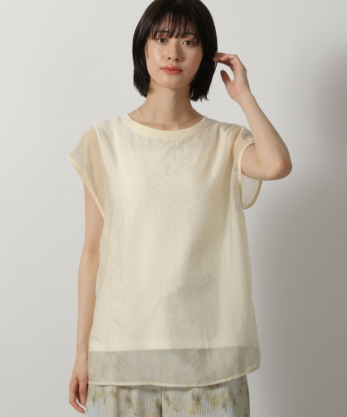 LAKOLE（ラコレ）の「ドッキングブラウスT / 576471（シャツ/ブラウス・レディース・アイボリー/ピンク/ブラック・FREE）」の2枚目の写真