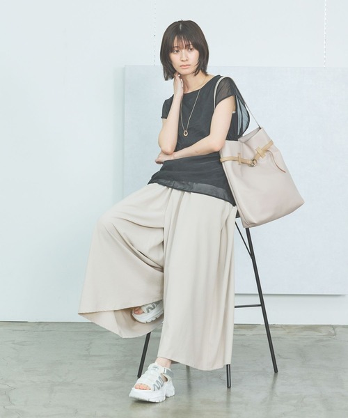 LAKOLE（ラコレ）の「ドッキングブラウスT / 576471（シャツ/ブラウス・レディース・アイボリー/ピンク/ブラック・FREE）」の4枚目の写真