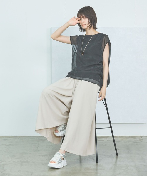 LAKOLE（ラコレ）の「ドッキングブラウスT / 576471（シャツ/ブラウス・レディース・アイボリー/ピンク/ブラック・FREE）」の5枚目の写真