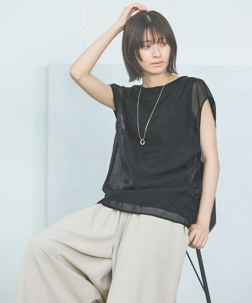 LAKOLE（ラコレ）の「ドッキングブラウスT / 576471（シャツ/ブラウス・レディース・アイボリー/ピンク/ブラック・FREE）」の7枚目の写真