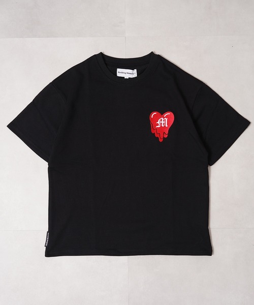 #MEMORY(メモリー)の「【MEMORY】ドリップハート スウェット S/S Tシャツ / Drip Heart Sweatshirt Short Sleeve T-Shirt / 【セットアップ 可能】(Tシャツ/カットソー・メンズ・ブラック系2/ホワイト/ブラック系1・M/L/XL)」の14枚目の写真