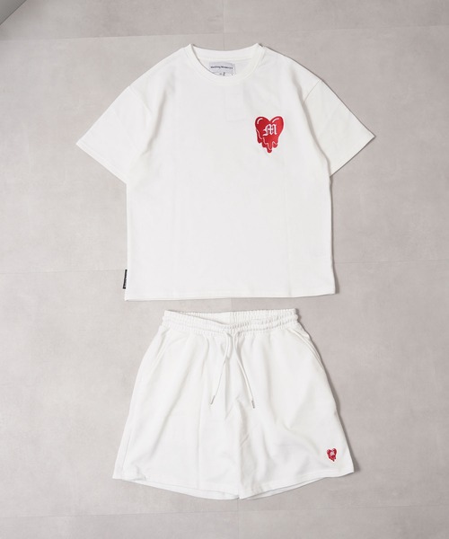#MEMORY(メモリー)の「【MEMORY】ドリップハート スウェット S/S Tシャツ / Drip Heart Sweatshirt Short Sleeve T-Shirt / 【セットアップ 可能】(Tシャツ/カットソー・メンズ・ブラック系2/ホワイト/ブラック系1・M/L/XL)」の17枚目の写真