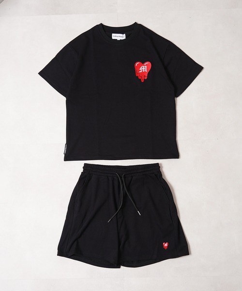 #MEMORY(メモリー)の「【MEMORY】ドリップハート スウェット S/S Tシャツ / Drip Heart Sweatshirt Short Sleeve T-Shirt / 【セットアップ 可能】(Tシャツ/カットソー・メンズ・ブラック系2/ホワイト/ブラック系1・M/L/XL)」の19枚目の写真