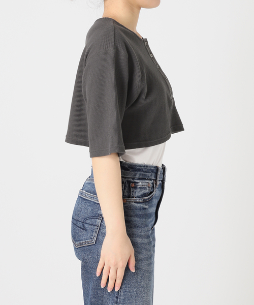 oll framework レイヤードサーマルT グレー　２枚セット セール】oll*FRAMeWORK レイヤードサーマルT（Tシャツ/カットソー