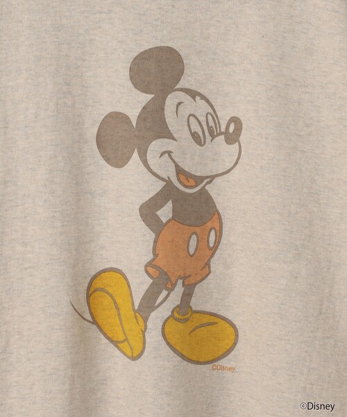 AMERICANA（アメリカーナ）の「Americana/アメリカーナ Mickey / ミッキー / フロントデザイン S/S TEE / プリントTシャツ（Tシャツ/カットソー・レディース・ホワイト/ベージュ/チャコールグレー・ﾌﾘ-）」の12枚目の写真