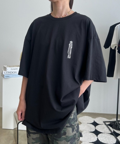 セール】ニンジンくん刺繍入りオーバーサイズ半袖Tシャツ（T