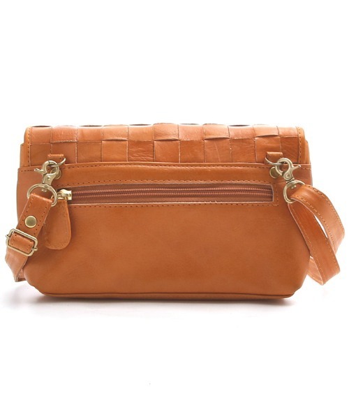 zucchero filato ズッケロフィラート 48919 編み込み 被せ財布バッグ  